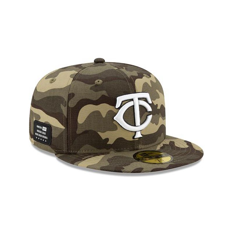 MLB Minnesota Twins Armed Forces Weekend 59Fifty Fitted (ELJ4262) - Green New Era Caps